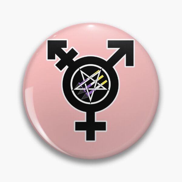 Item preview, Satanic Antifascism - Nonbinary Pride (Age of Sin variant)   designed and sold by fhateoff.