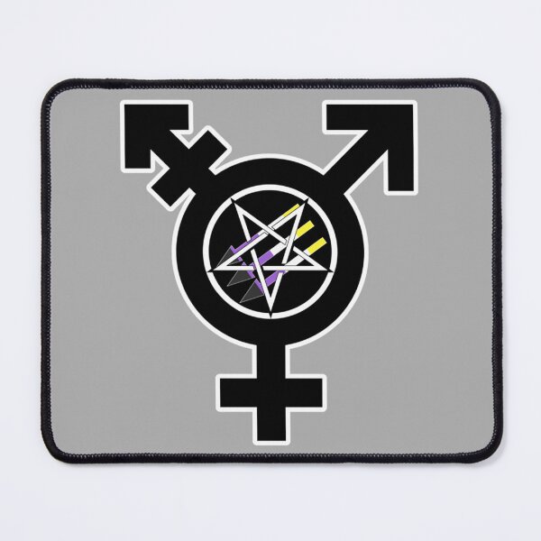Item preview, Satanic Antifascism - Nonbinary Pride (Age of Sin variant) designed and sold by fhateoff.