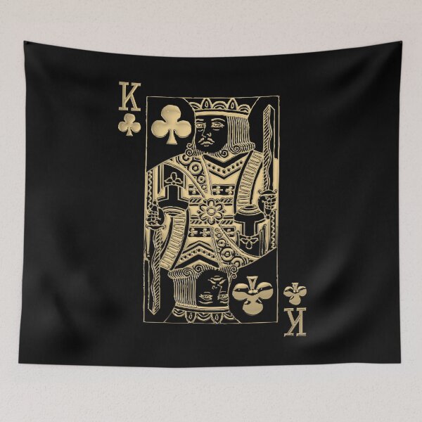 Item preview, King of Clubs in Gold over Black  designed and sold by Serge Averbukh Art Studio.