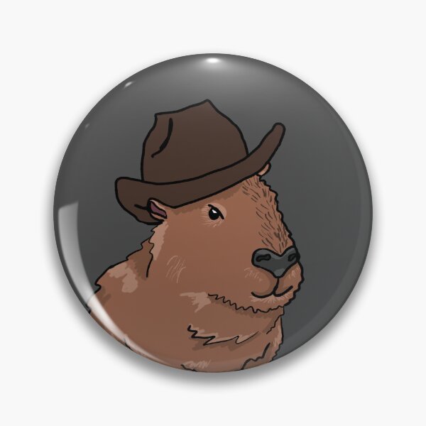 Item preview, Capybara Wearing Fedora designed and sold by RoserinArt.