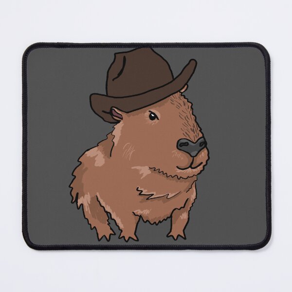 Item preview, Capybara Wearing Fedora designed and sold by RoserinArt.