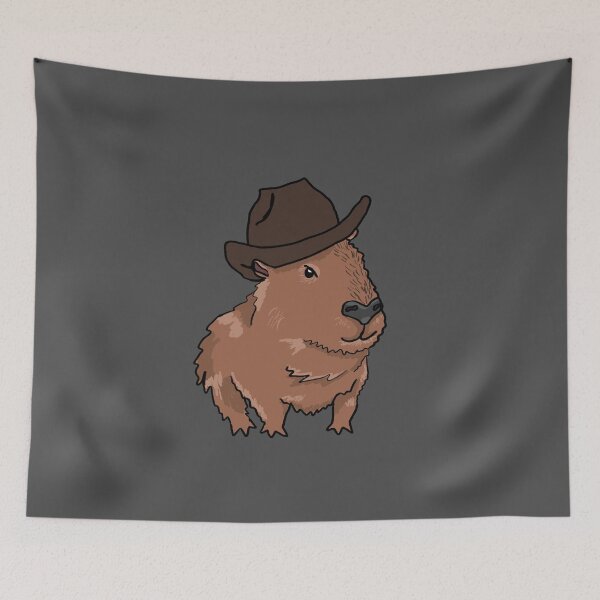 Artikelvorschau, Capybara mit Fedora entworfen und verkauft von RoserinArt.