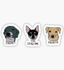 Carpet, Papaya and The Dead One (Sticker Pack) Sticker