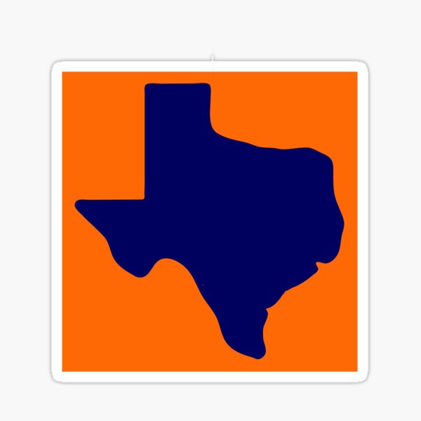 Texas Retro Astros Colors Sticker