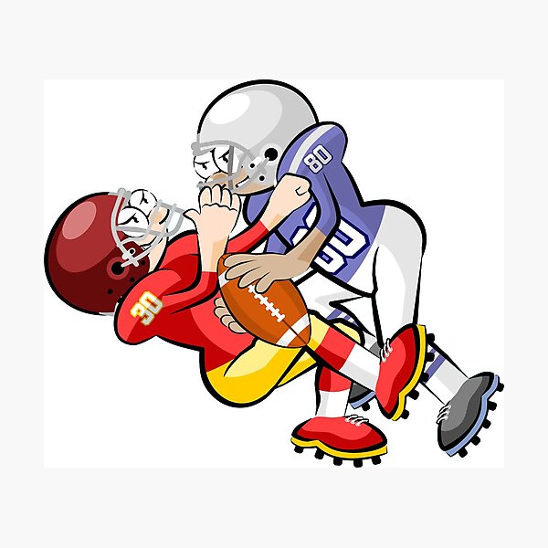 American Football Cartoon Style 20/41 Photographic Print for Sale