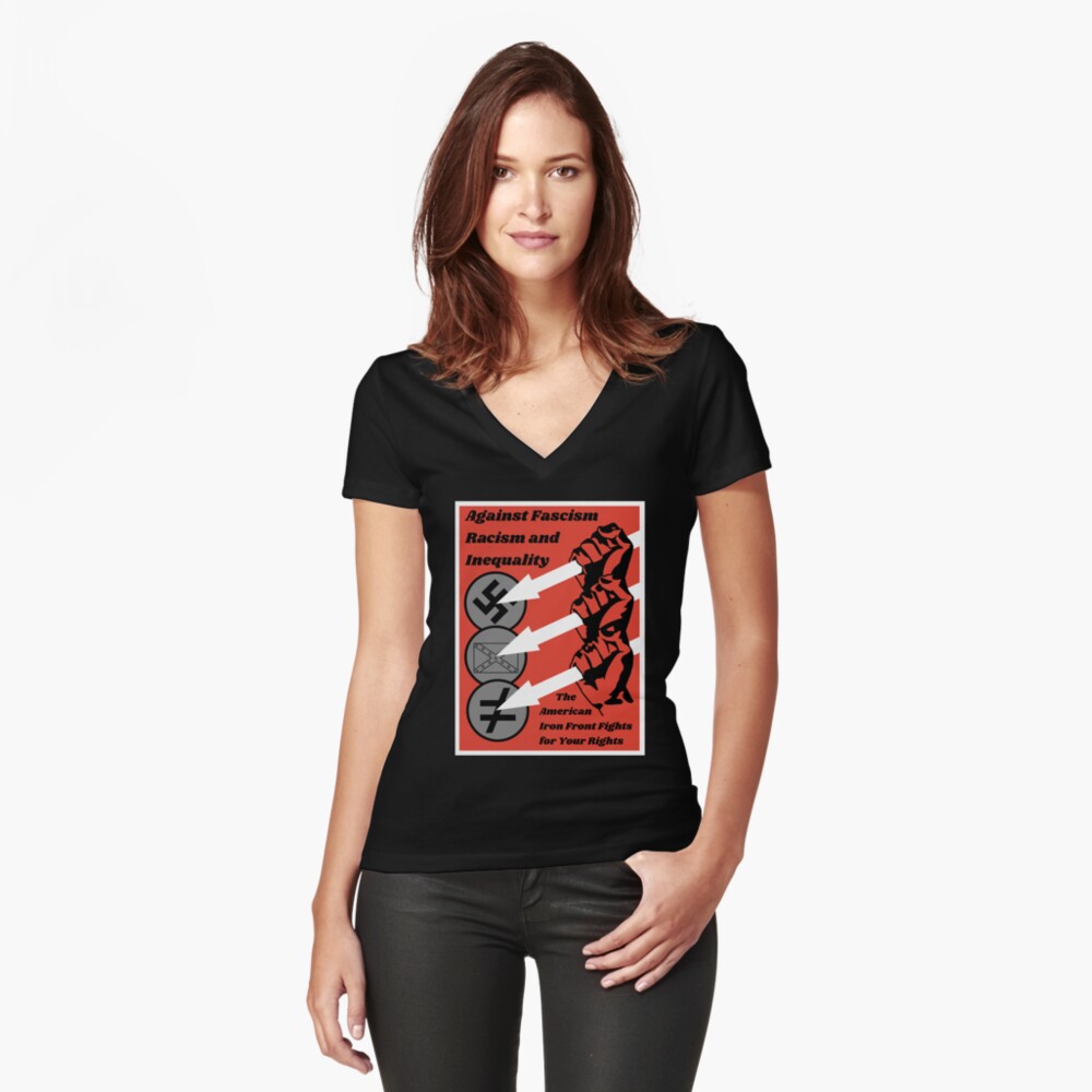 Artikel-Vorschau von Tailliertes T-Shirt mit V-Ausschnitt, designt und verkauft von RogueCatPR.