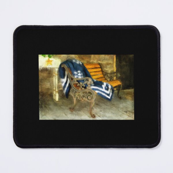 Item preview, The Blue Quilt On The Bench   designed and sold by RogueCatPR.