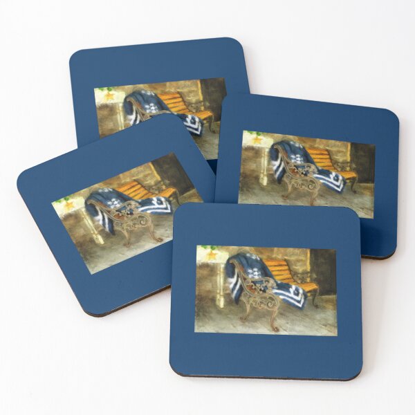 Item preview, The Blue Quilt On The Bench   designed and sold by RogueCatPR.