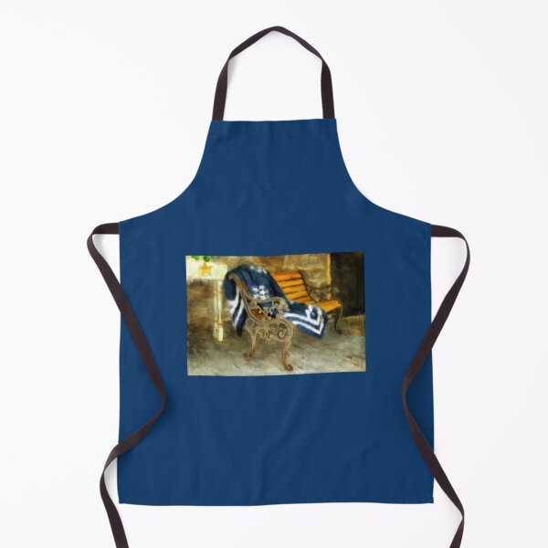 Item preview, The Blue Quilt On The Bench   designed and sold by RogueCatPR.