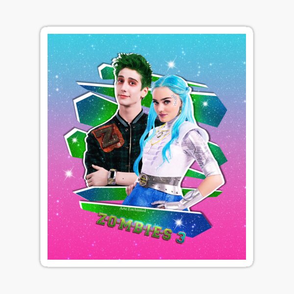 Item preview, Zombies 3 - Milo y Meg - Zed y Addison - Galaxy Love Glitter designed and sold by Arte Enchanted.