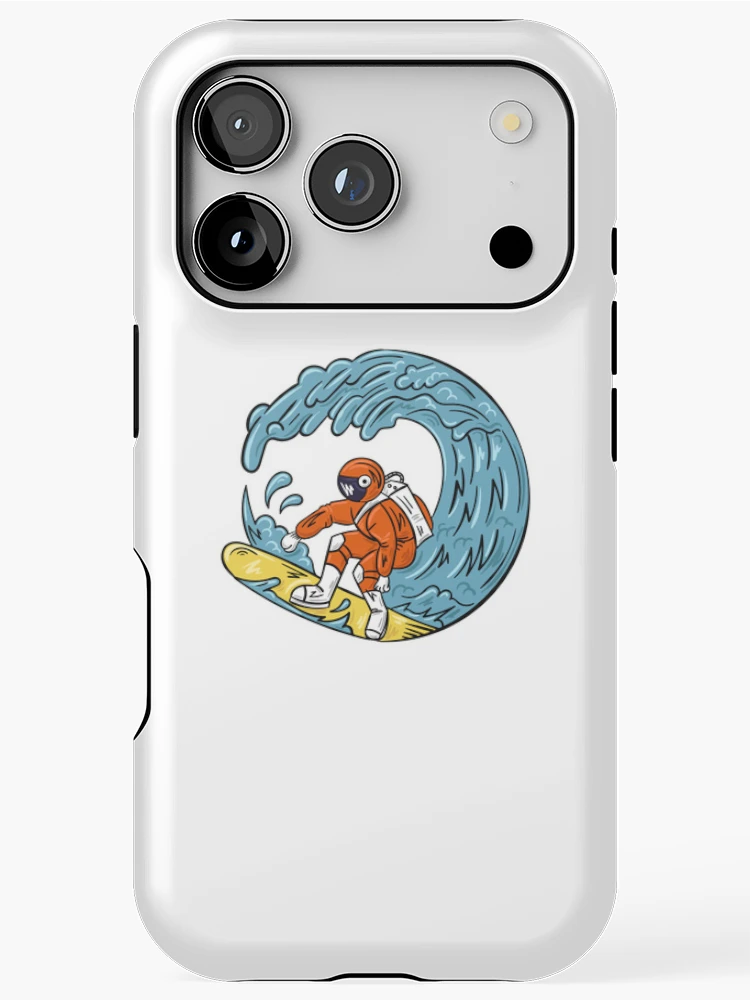 Thumbnail 1 of 4, iPhone Case, Surfing Astronaut designed and sold by Ravian Reva.