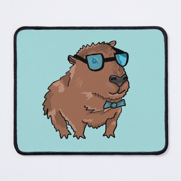 Item preview, Capybara Wearing Bow Tie and Glasses designed and sold by RoserinArt.