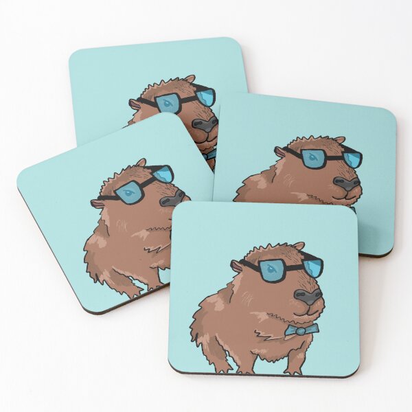 Item preview, Capybara Wearing Bow Tie and Glasses designed and sold by RoserinArt.