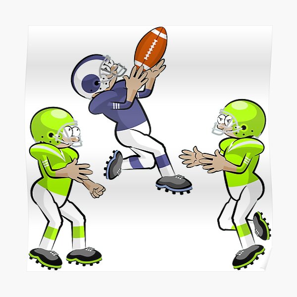Póster «Estilo de dibujos animados de fútbol americano 33/41» de