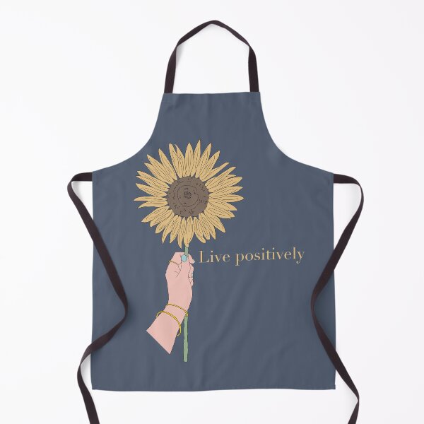 Item preview, Live positively quote, hand holding a sunflower designed and sold by Kaleikaydesign.