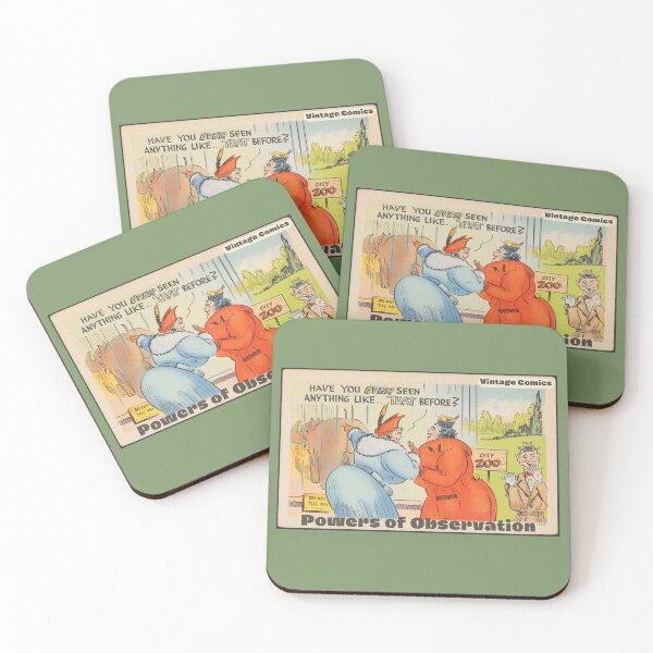 Item preview, Powers of Observation Vintage design is fun & colorful featuring women at the Zoo. designed and sold by tranquilbeach.