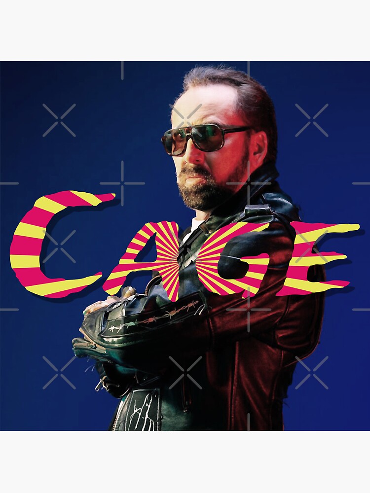 Thumbnail 3 of 3, Sticker, Funny Gift For CAGE AMERICAN ICON designed and sold by AxelEbert69.