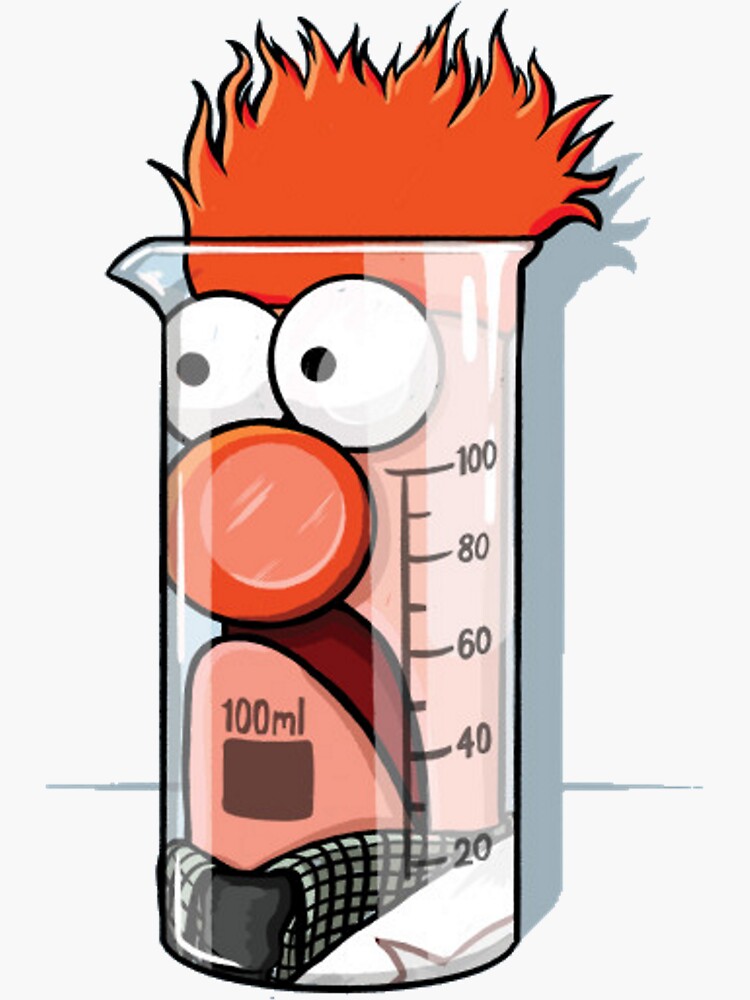 "Beaker Muppets Science" Sticker for Sale by zikebobe Redbubble