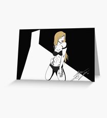 Blonde in the Dark Greeting Card