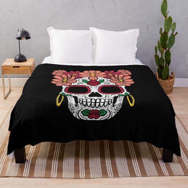 Item preview, Sugar Skull Flowers Head Calavera Floral Dia De Los Muertos designed and sold by Leohun.
