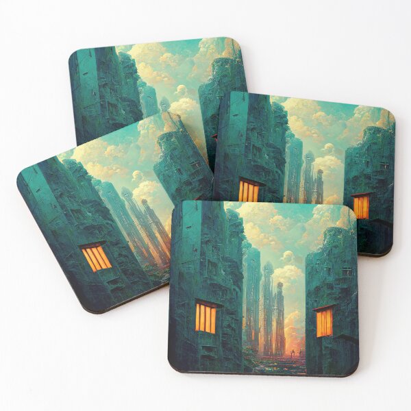 Item preview, Road to Nowhere in Green Abstract AI Generated Art designed and sold by MeAI-Art.