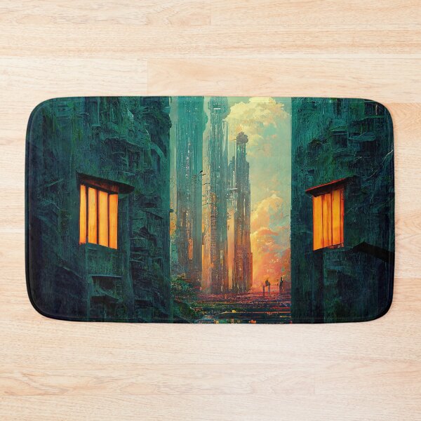 Item preview, Road to Nowhere in Green Abstract AI Generated Art designed and sold by MeAI-Art.