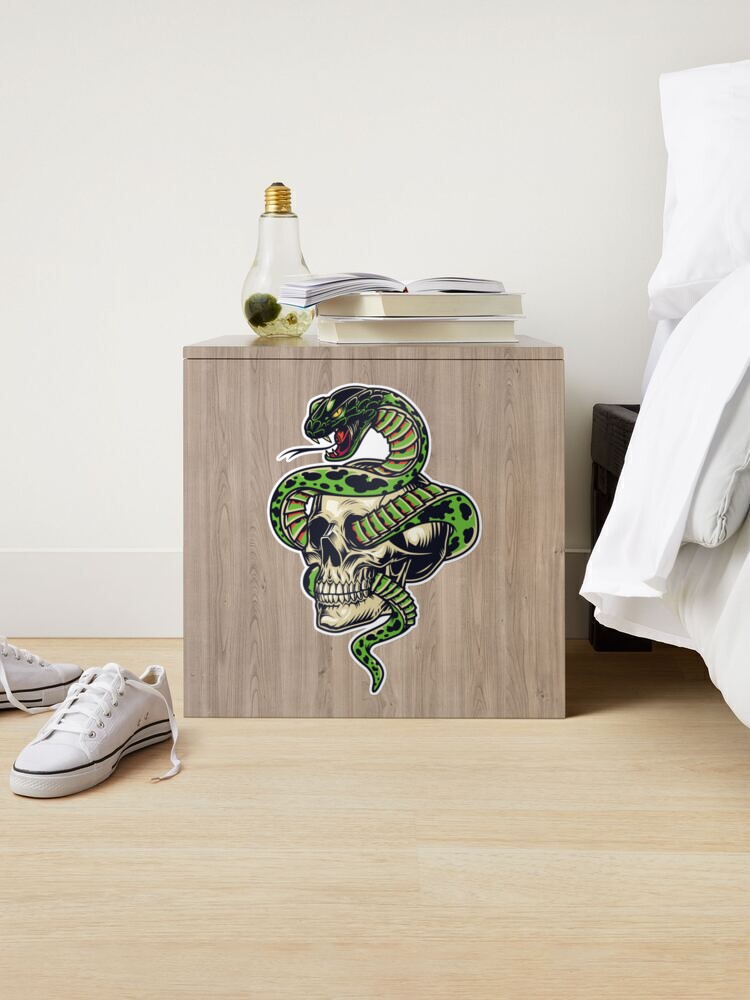 the snake head skull Sticker for Sale by TILAL MOHAMMED