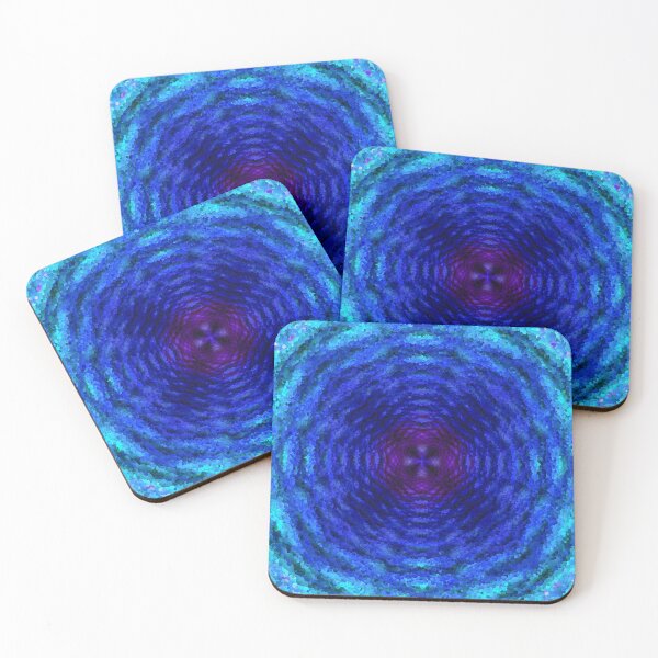 Item preview, Trippy Zoomy Abstract Blue designed and sold by MathenaArt.