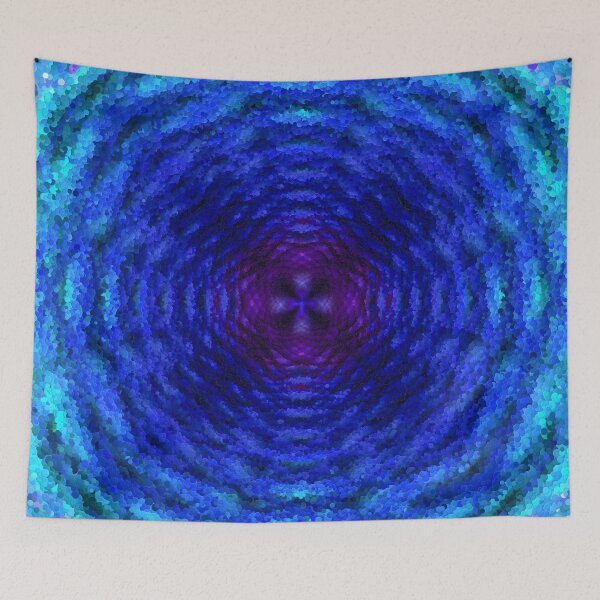 Item preview, Trippy Zoomy Abstract Blue designed and sold by MathenaArt.