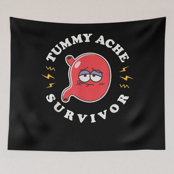 Item preview, Tummy Ache Survivor Cute Kawaii Stomach Funny Stomach Ache designed and sold by NayeliJenkins.