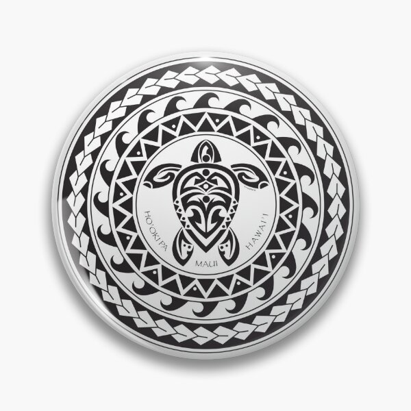 Item preview, Tribal Turtle Tattoo Mandala Ho'okipa, Maui / B&W  designed and sold by srwdesign.
