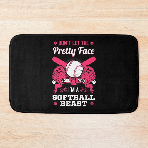 Item preview, Don't Let The Pretty Face Fool You I'm A Softball Beast Funny Softball Beauty Girl designed and sold by MichelSorour.