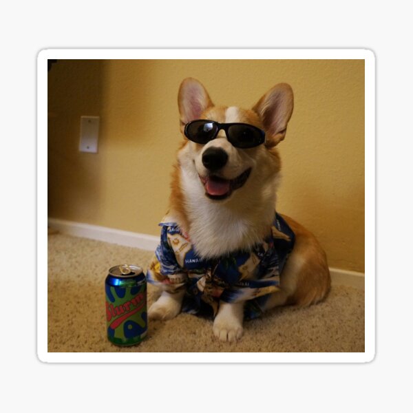 happy soda pupper Sticker