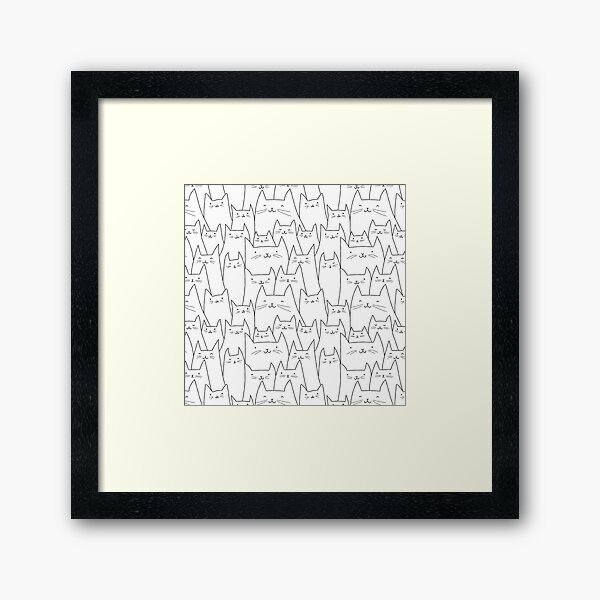 Wall of Cats 01 Framed Art Print