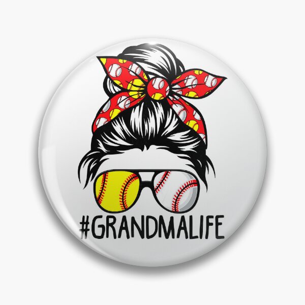 Item preview, Baseball Softball Grandma Life Dy Messy Bun Mother's Day designed and sold by MichelSorour.