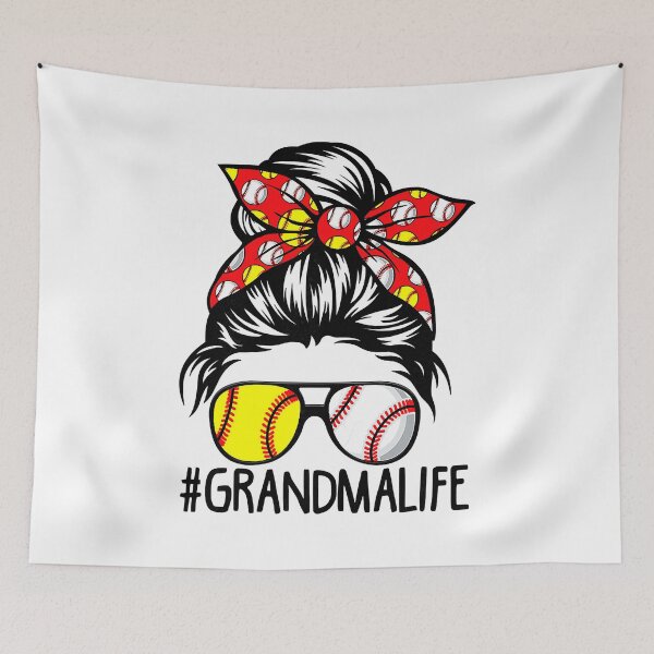 Item preview, Baseball Softball Grandma Life Dy Messy Bun Mother's Day designed and sold by MichelSorour.