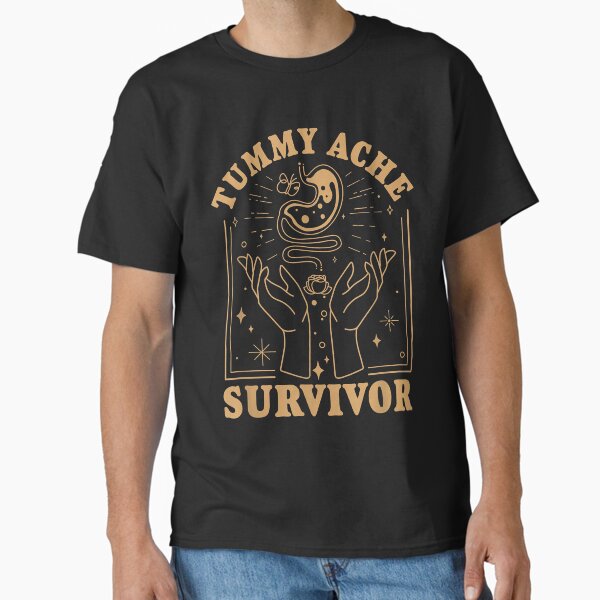 Item preview, Vintage Minimalist Tummy Ache Survivor Funny Saying designed and sold by NayeliJenkins.