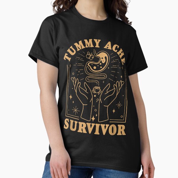 Item preview, Vintage Minimalist Tummy Ache Survivor Funny Saying designed and sold by NayeliJenkins.