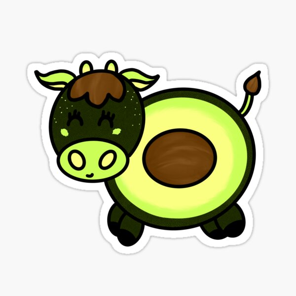 Avocowdo avocado cow lover gift Sticker for Sale by Galvik58