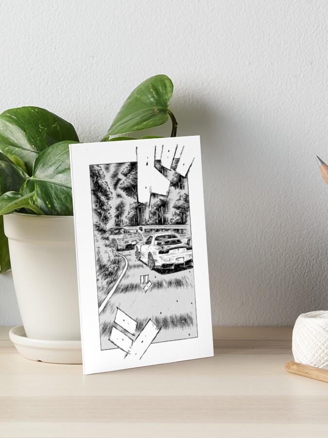 Initial D Manga Panel RX7 VS NSX