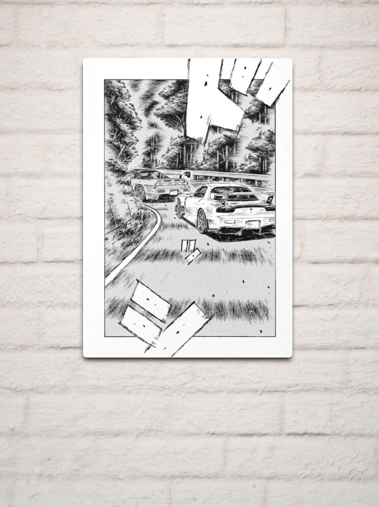 Initial D Manga Panel AE86 VS RX7 Art Board Print for Sale by