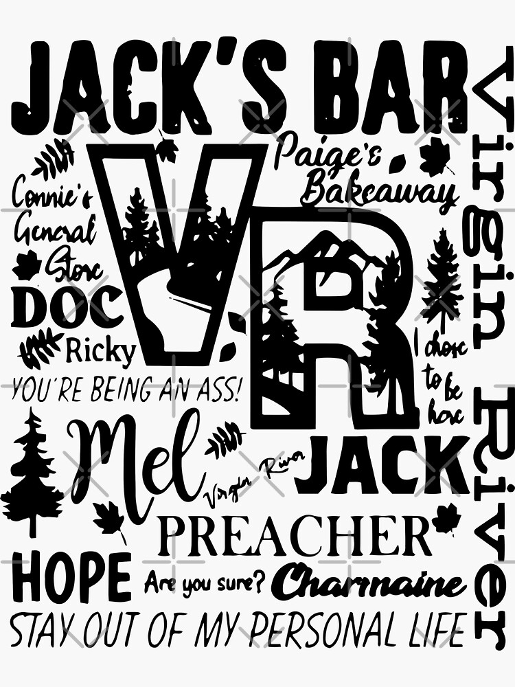 "Virgin River Jack's Bar Vintage" Sticker for Sale by Rokayna Redbubble