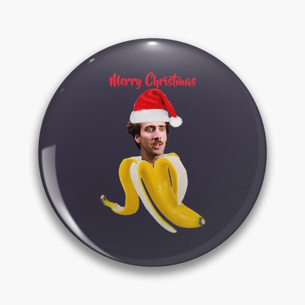 Item preview, Vintage Retro Christmas Nicholas cage in a banana designed and sold by AxelEbert69.
