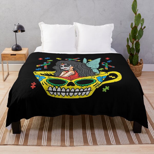 Item preview, Sugar Skull Fairy Tea Cup Puzzle Autism Awareness Mexican designed and sold by Leohun.
