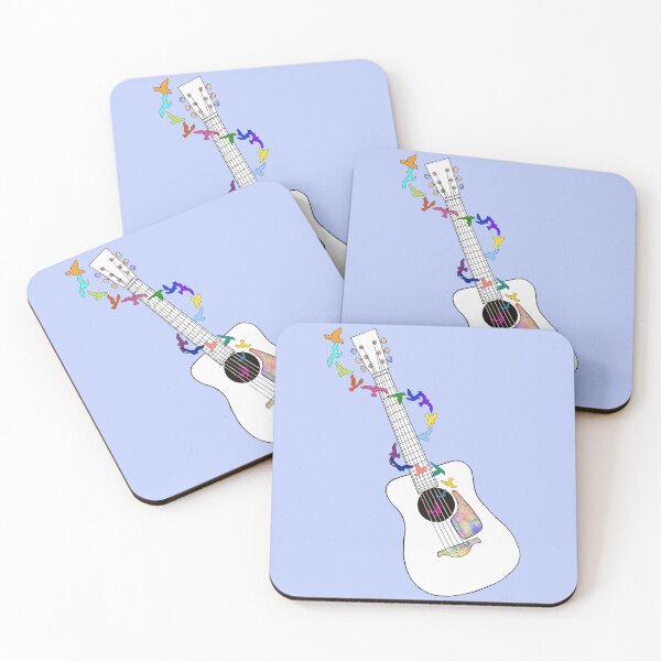 Item preview, Acoustic Guitar Rainbow Birds designed and sold by Lenaartist.