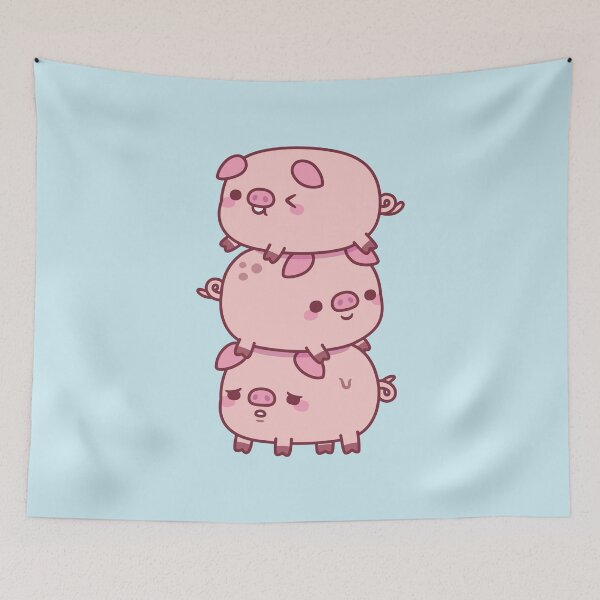 Item preview, Cute Three Little Pigs Stacked Together Funny designed and sold by rustydoodle.