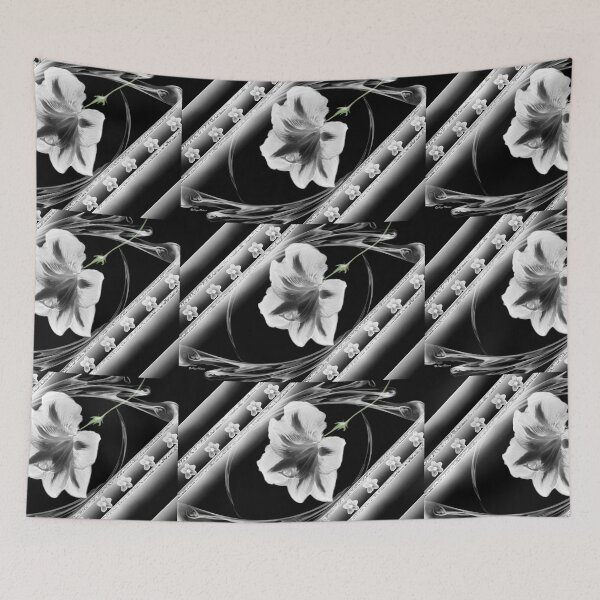 Item preview, 	 Wall Art- 18~ Black and White Flower+ Products Design designed and sold by haya1812.