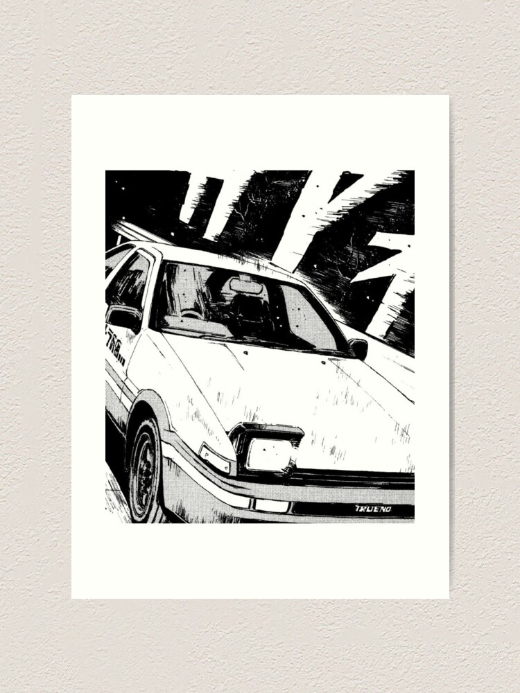 Initial D AE86 Manga Art Print for Sale by GeeknGo