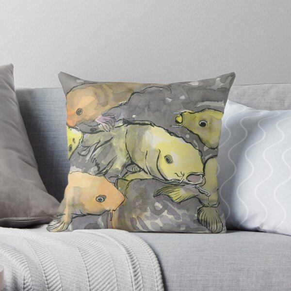 Koi Pond Throw Pillow