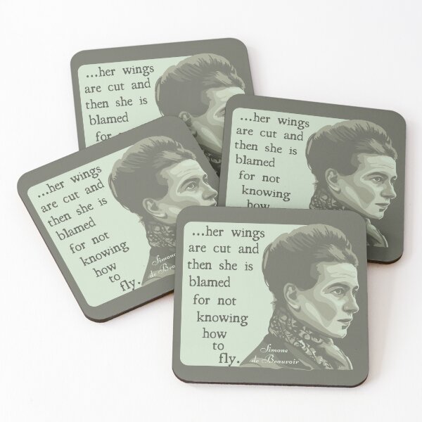 Item preview, Simone de Beauvoir Portrait and Quote designed and sold by Unhinged Heather.